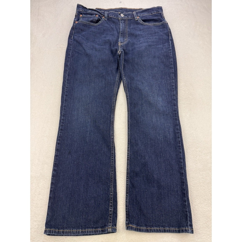 Levis 527 Jeans Men 38x30 Blue Bootcut Distress Denim Cowboy Western